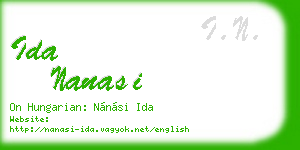 ida nanasi business card