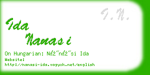 ida nanasi business card